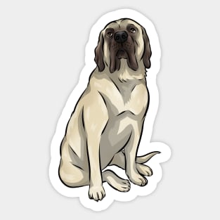 Cute English Mastiff Dog | Fawn Sticker